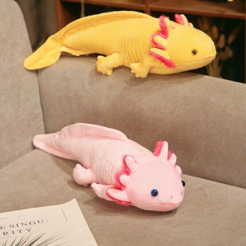 NEW 45cm Simulation Axolotl Animal Soft Stuffed Plush Doll Toy Pillow Kids Gift