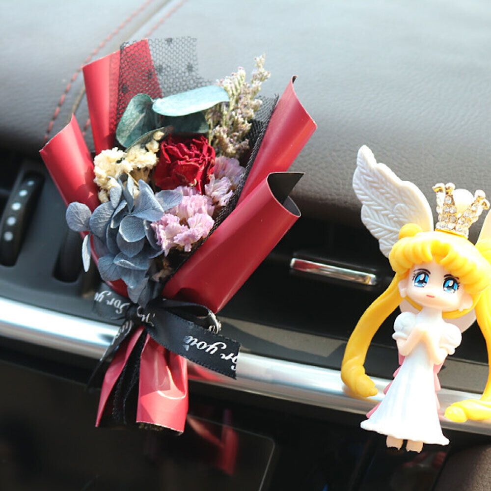 Mini Flowers Bouquet Car Air Freshener Vent Clip Creative Fragrance Clip