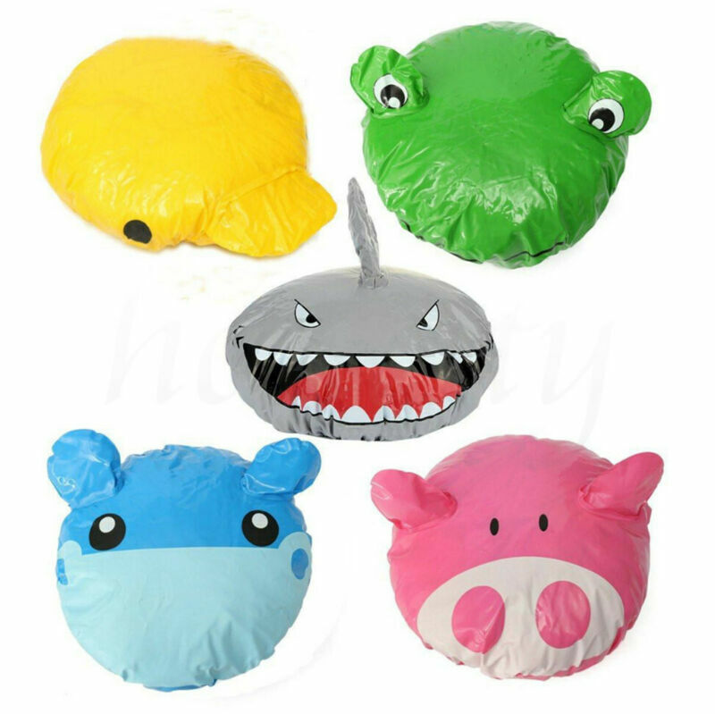 Funny Cartoon Animal Shower Cap Hat Bath Waterproof Kids Travel Hair Protector