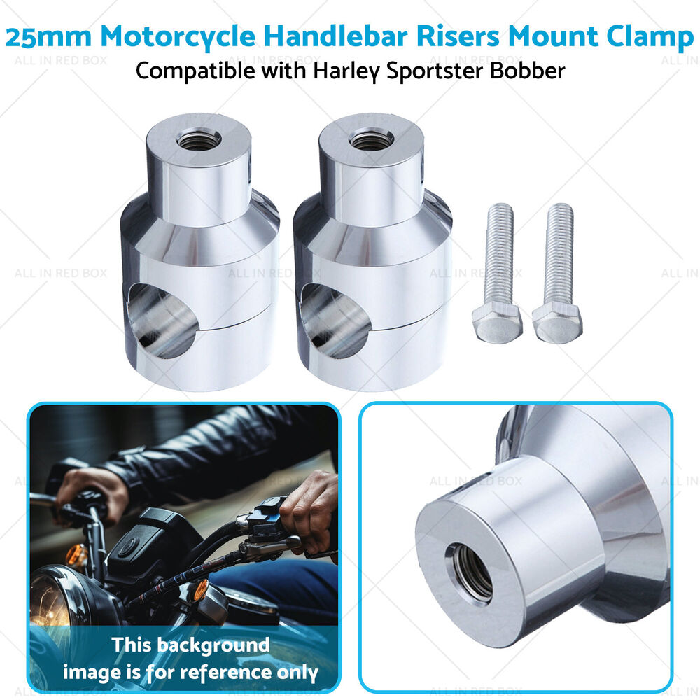 1" Motorcycle Handlebar Risers Mount Clamp 25mm Suitable for Harley Sportster