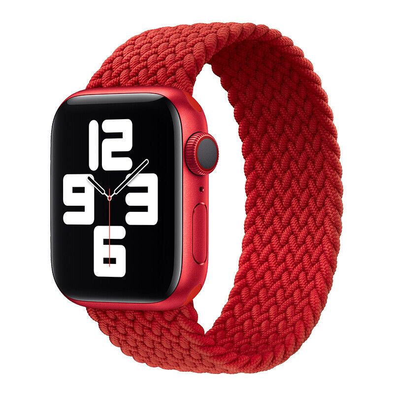 For Apple Watch Band Series 8 7 6 5 SE Nylon Braided Solo Loop Strap 41 42 44 45