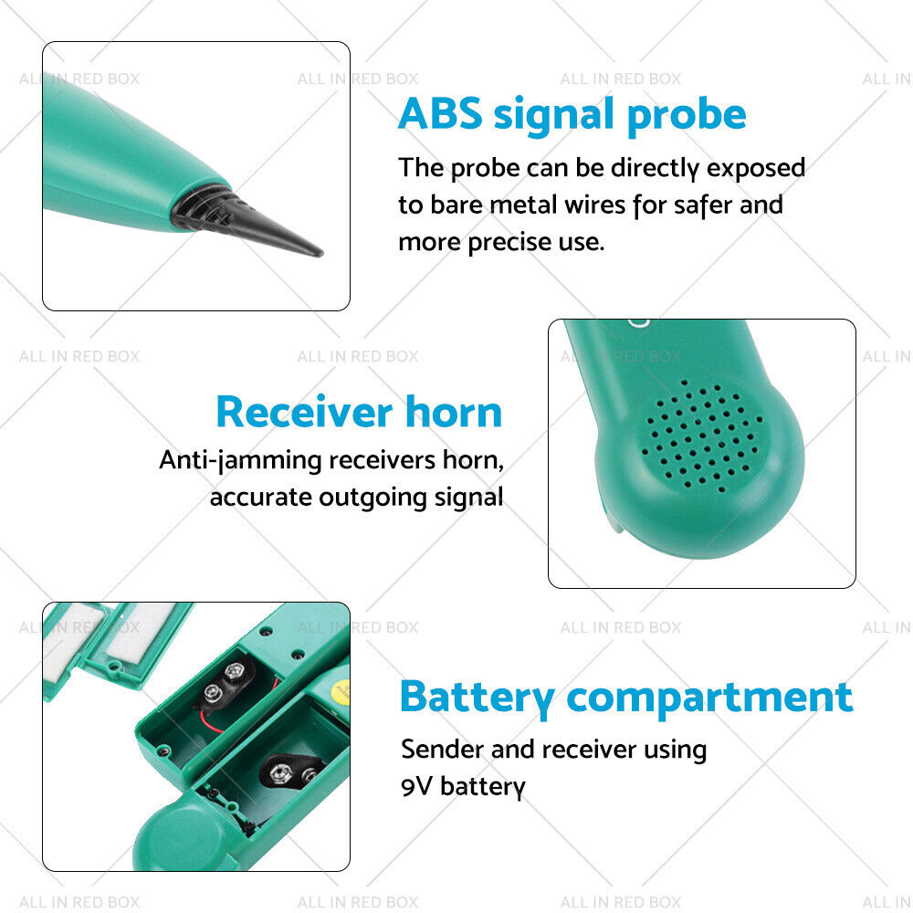 Wire Network Telephone Tracer Cable Finder Tone Generator Probe Tracker