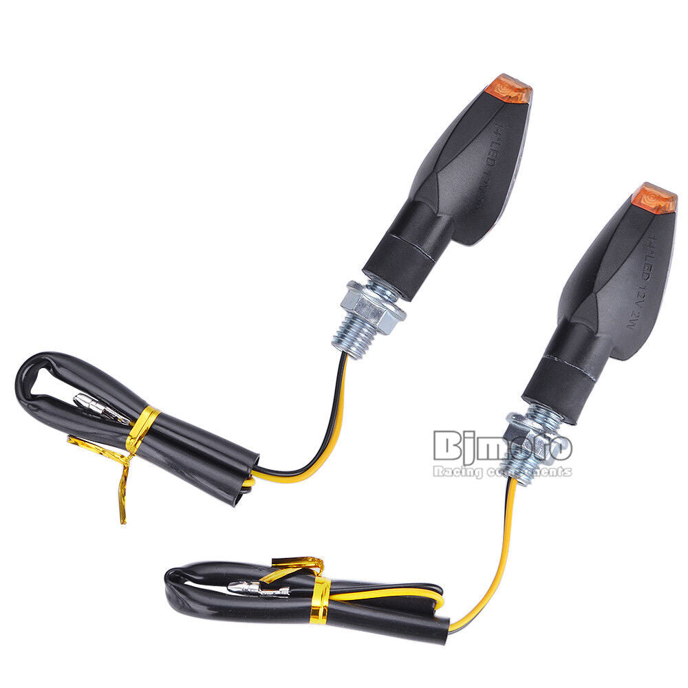 2pcs Universal Motorcycle LED Turn Signal Light Indicators Blinker Amber Lights