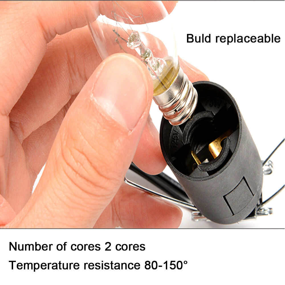 Salt Lamp Power Cord 1.8m Cable Black Wire Dimmer Button Control Bulb Switch