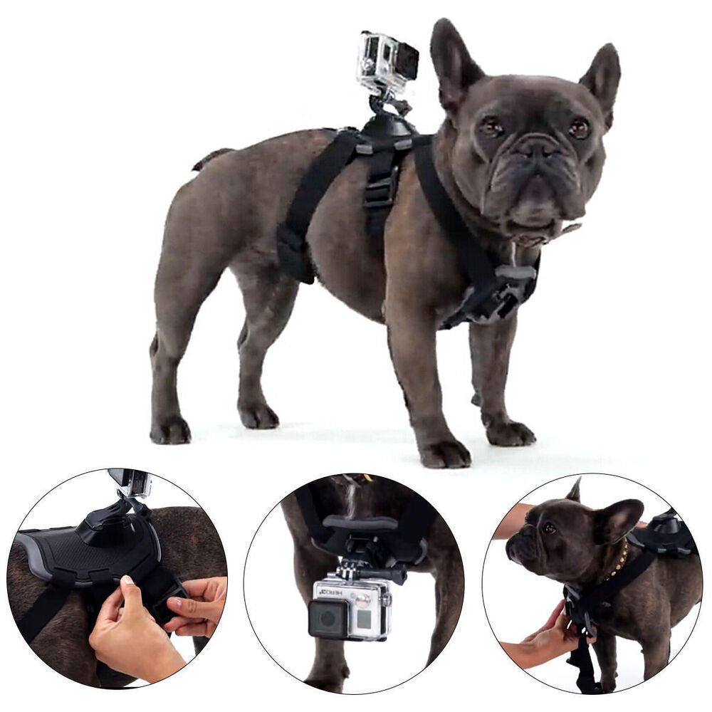 Pet Dog Harness Chest Fetch Strap Belt Mount For GoPro Hero 4 3 9 7 6 10 Camera