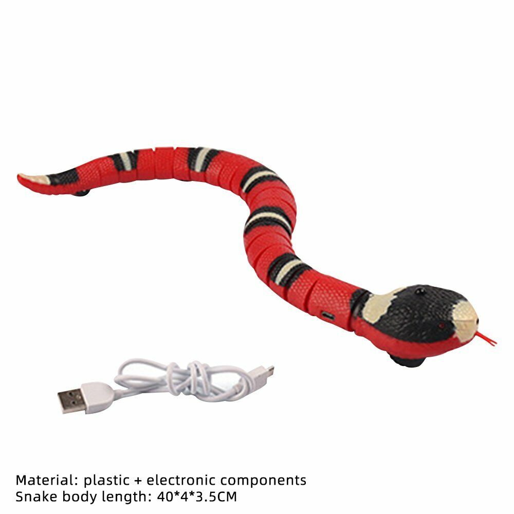 Pet Cat Toy Smart Sensing Snake Toys Cats USB Charging Electron Interactive Toy