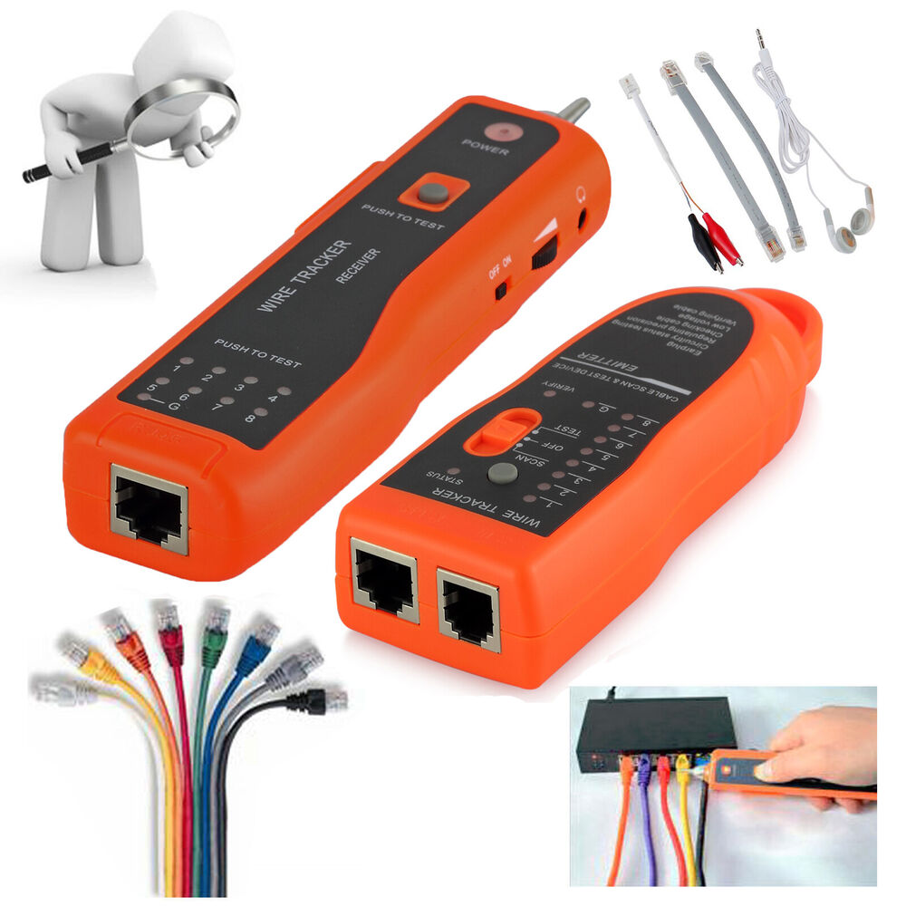 Telephone Network RJ45/11 Cable Wire Probe Tracker Tester Tone Generator Finder