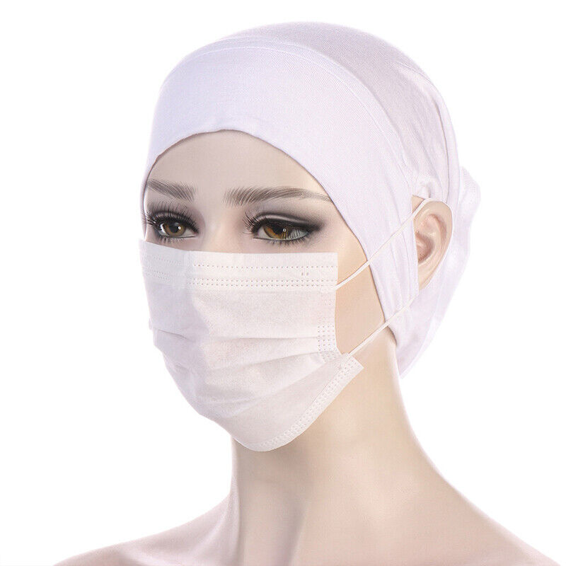 Women Muslim Stretch Turban Hat Chemo Cap Hair Loss Head Scarf Wrap Hijab Cap .