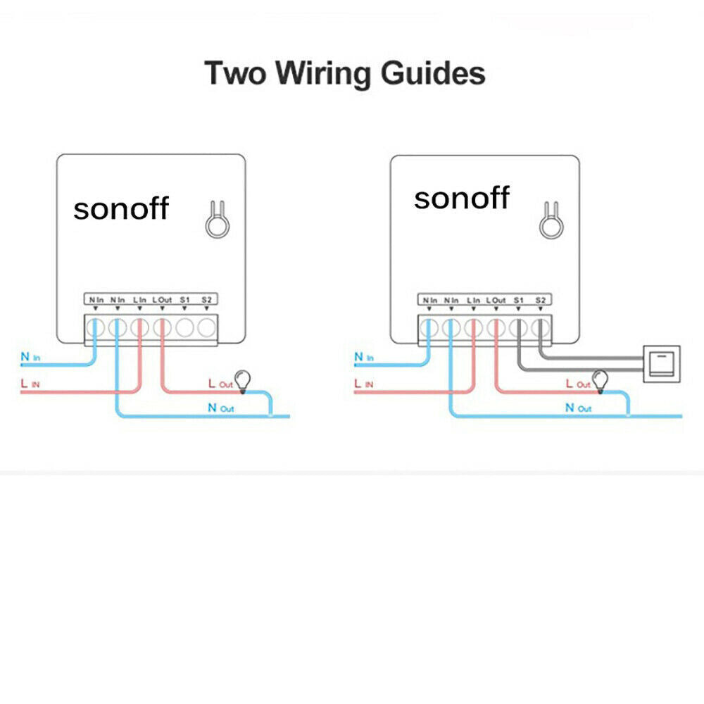 5X SONOFF MINI R2 Smart Switch Remote Control WiFi Switch for Google Alexa