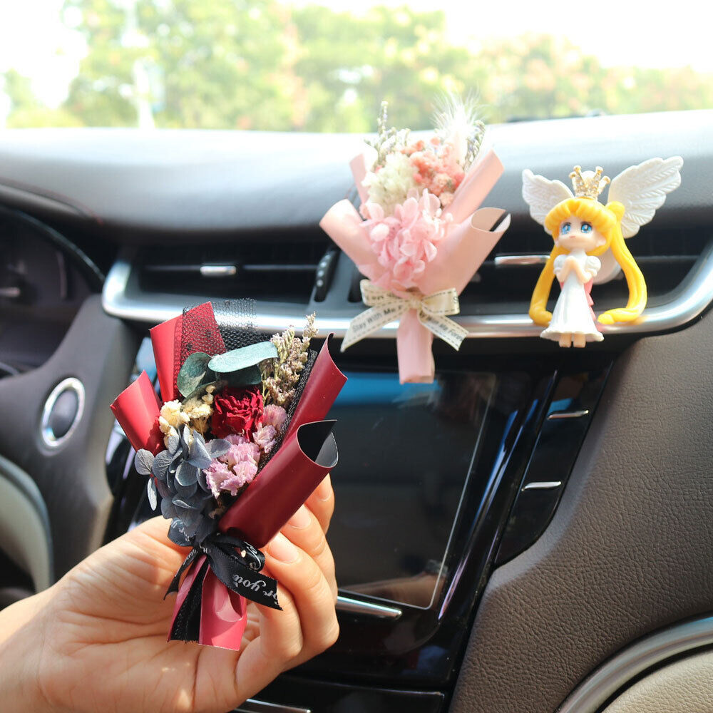 Mini Flowers Bouquet Car Air Freshener Vent Clip Creative Fragrance Clip #T