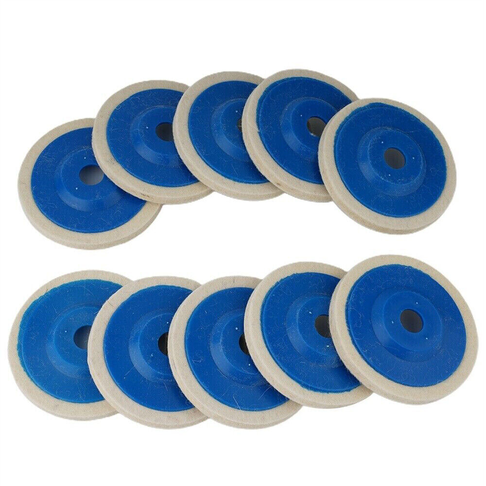 10pcs Wool Polishing Wheel Buffing Pads 100mm Angle Grinder Felt Polishing Disc