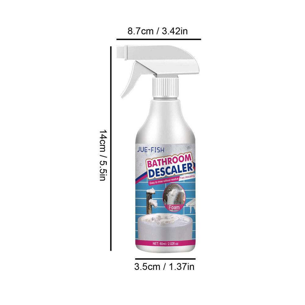 3x Bathroom Descaler Spray Jue Fish Bathroom Descaler Stubborn Stains Clean 60ml