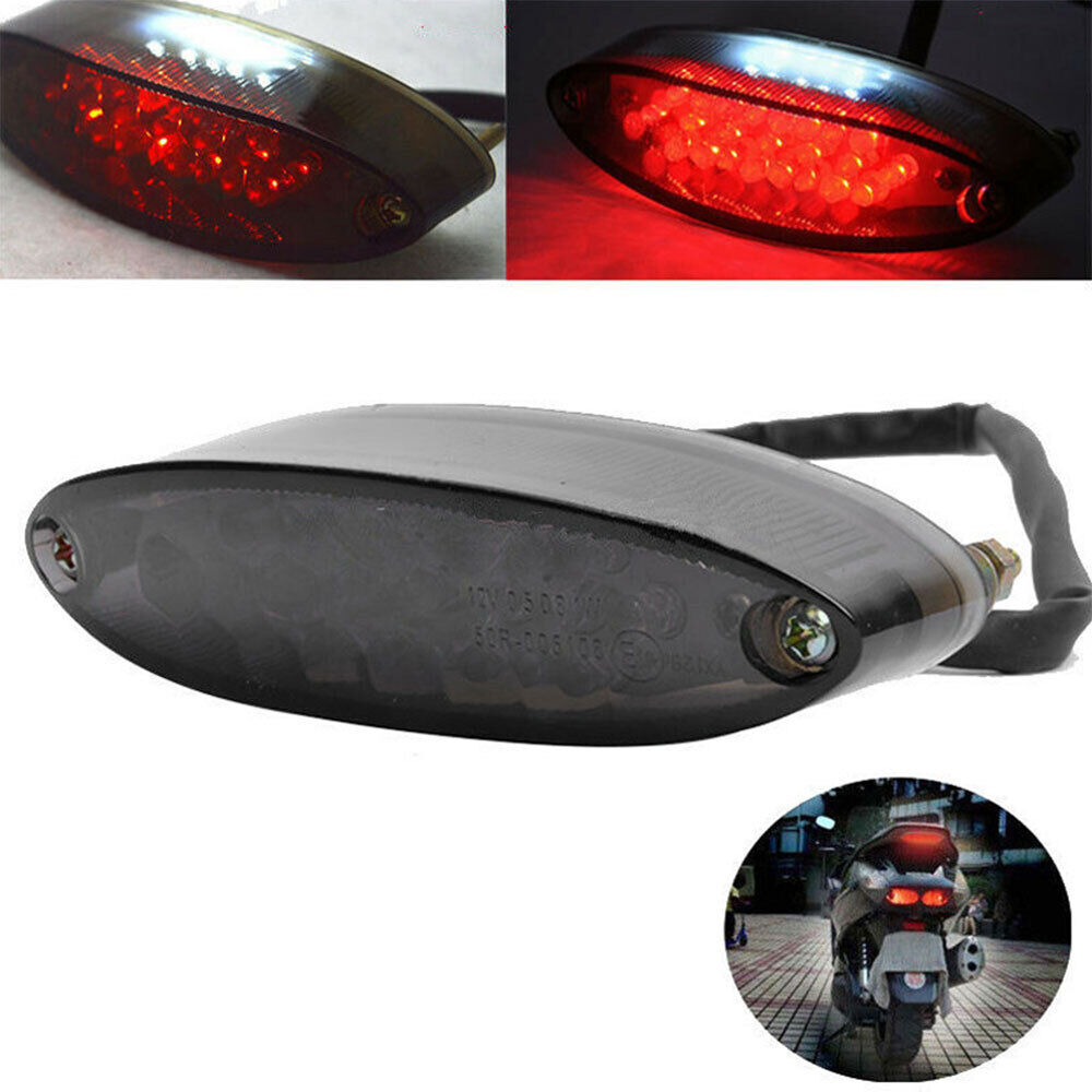 Universal LED Motorcycle License Plate Tail Brake Stop Tail Rear Light