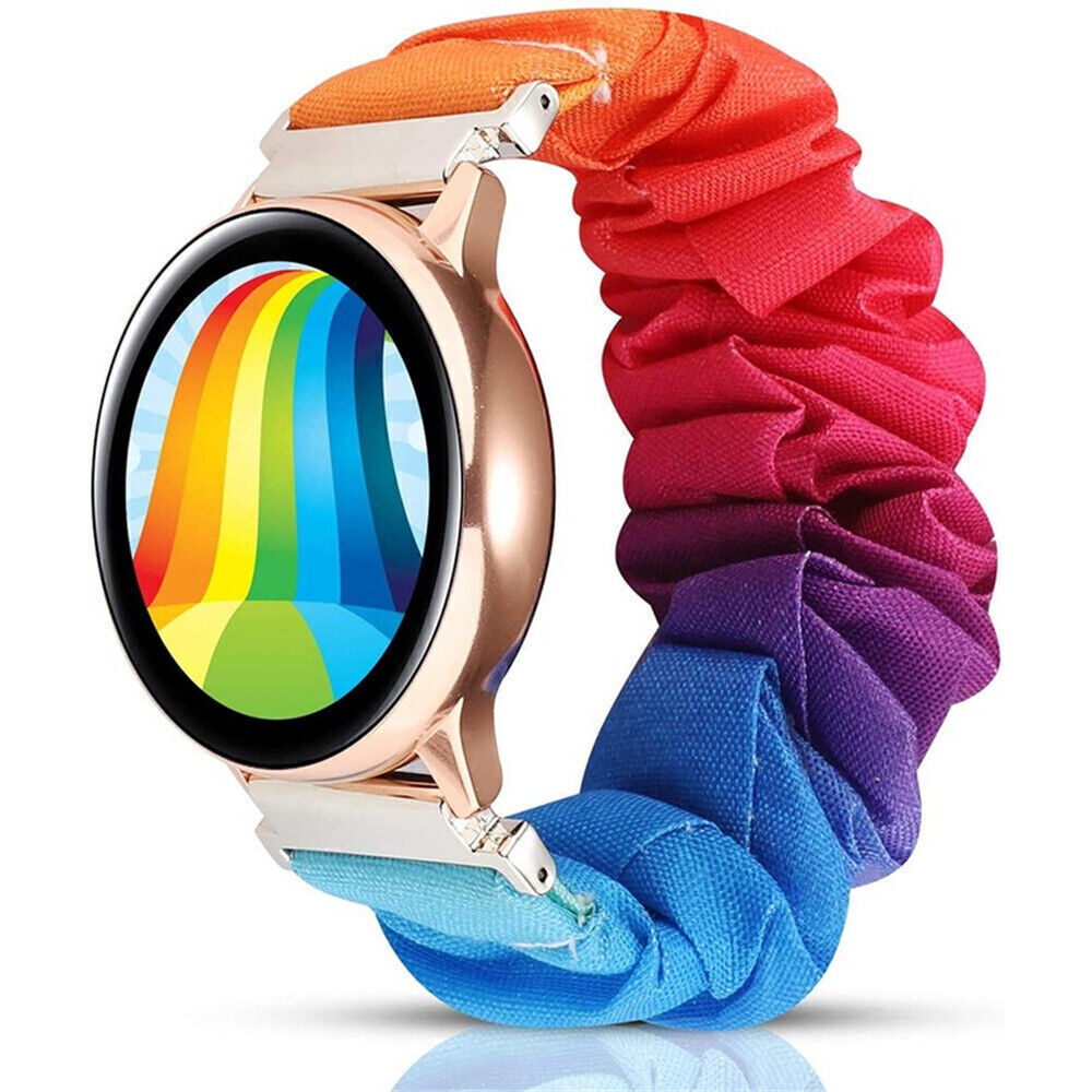 For Samsung Galaxy Watch 3 41mm 4 5 Active 2 40/44mm Scrunchie Loop Band Strap