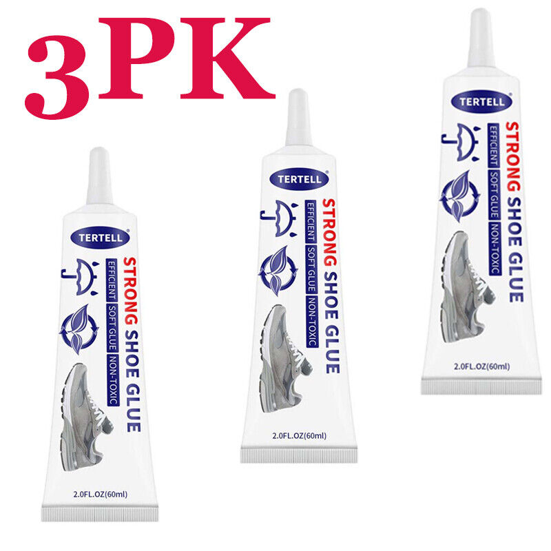 3PK Strong Shoe Glue Sole Repair Adhesive Waterproof for Sneaker Leather Shoes