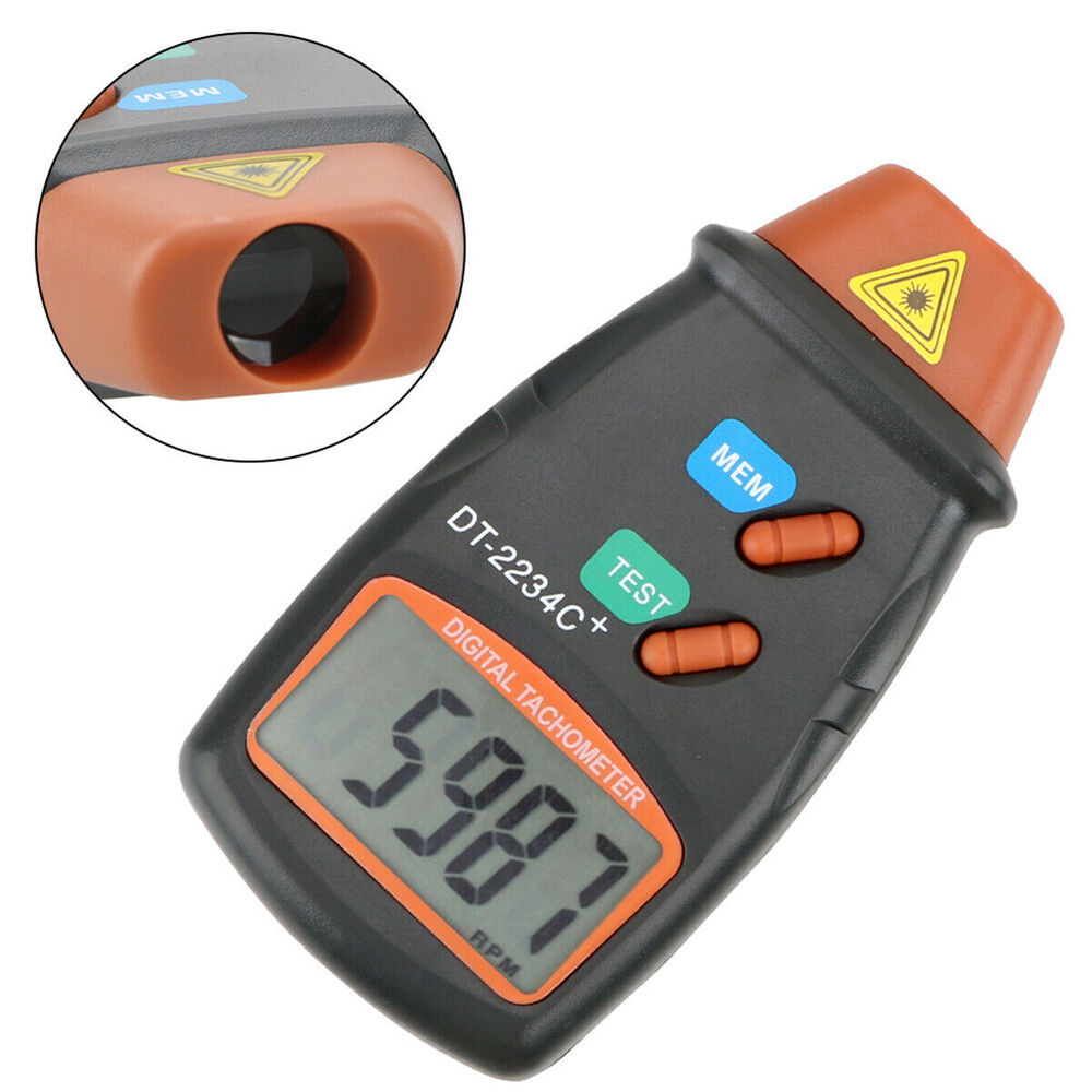 Handheld Laser Tachometer Non-Contact Digital Photo RPM Rotation Speed Meter