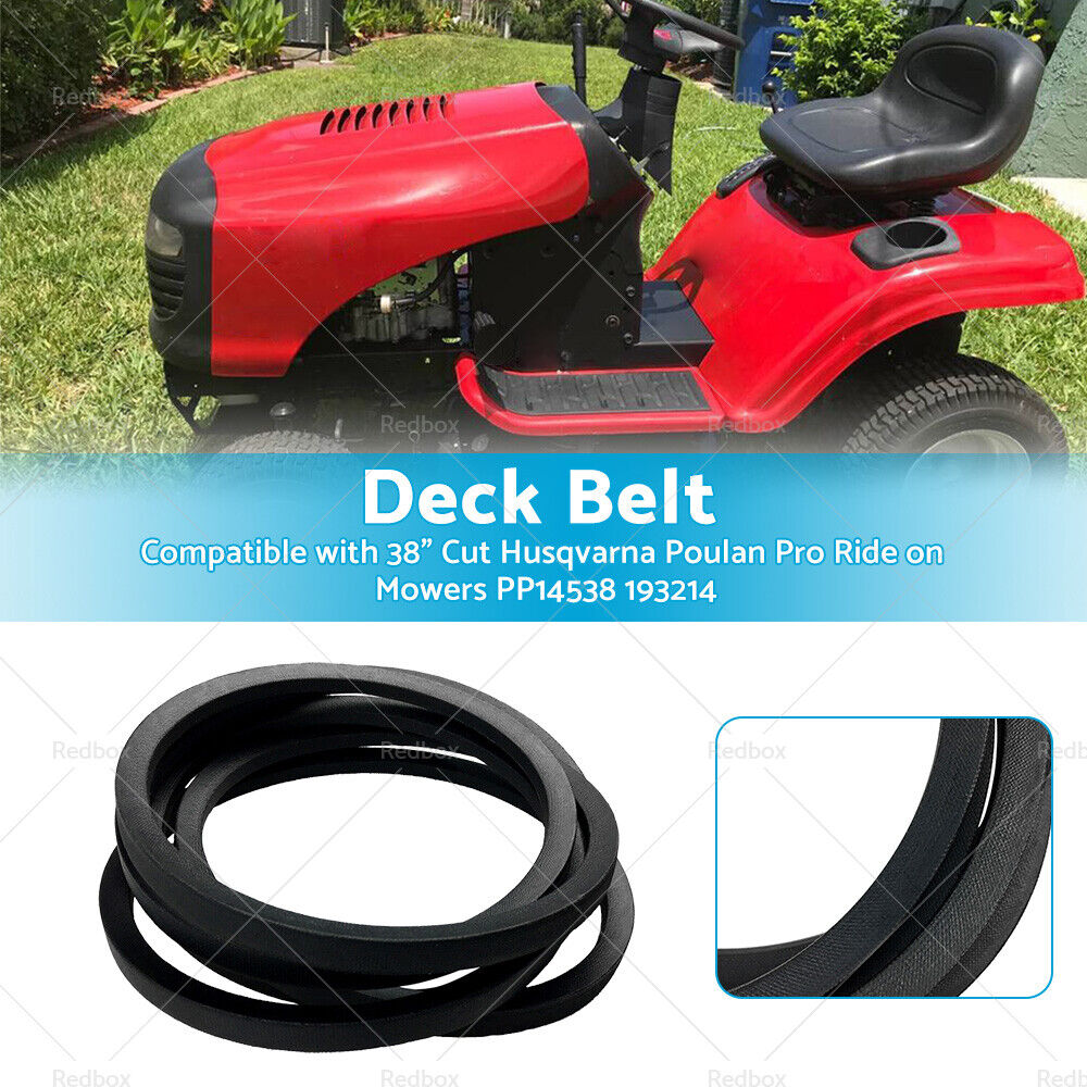 Belt Suitable For 38" Cut Husqvarna Poulan Pro Ride on Mowers PP14538 193214