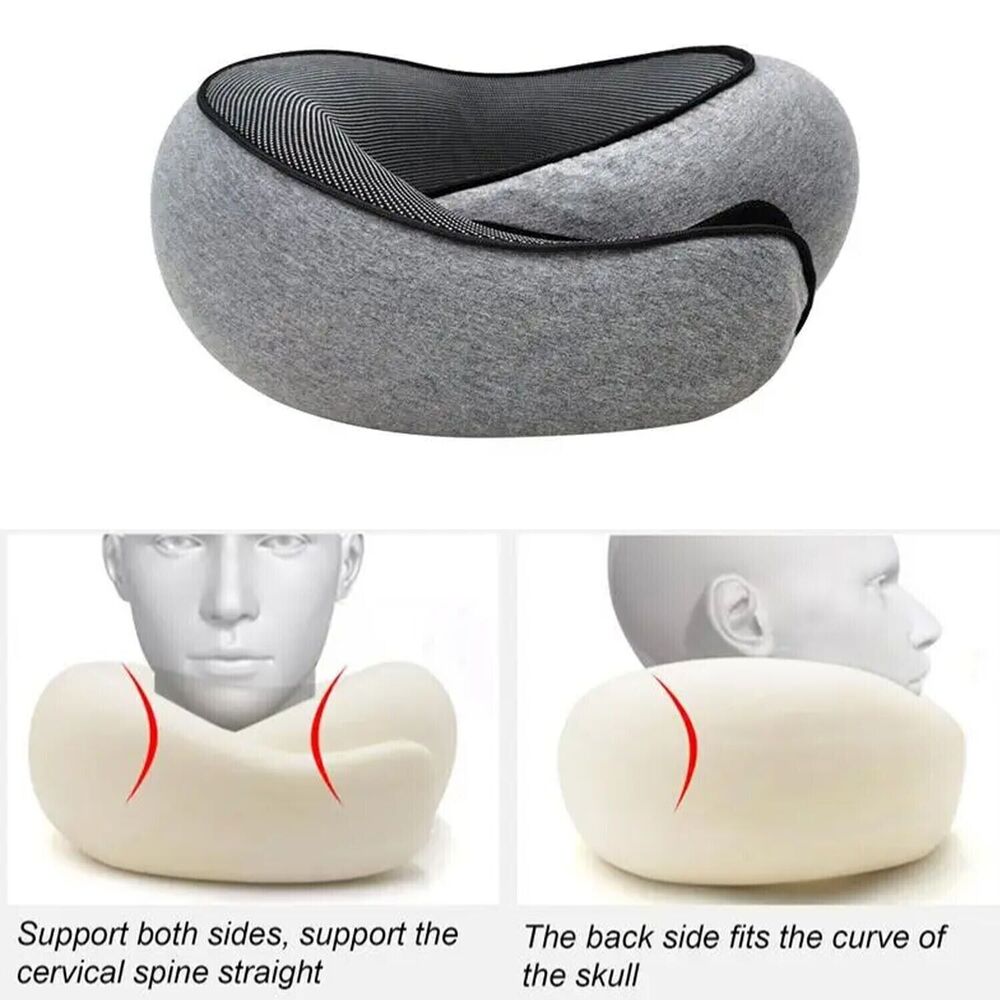 Memory Foam U Shaped Travel Pillow Neck Support Soft Head Rest Plane Car Cushion