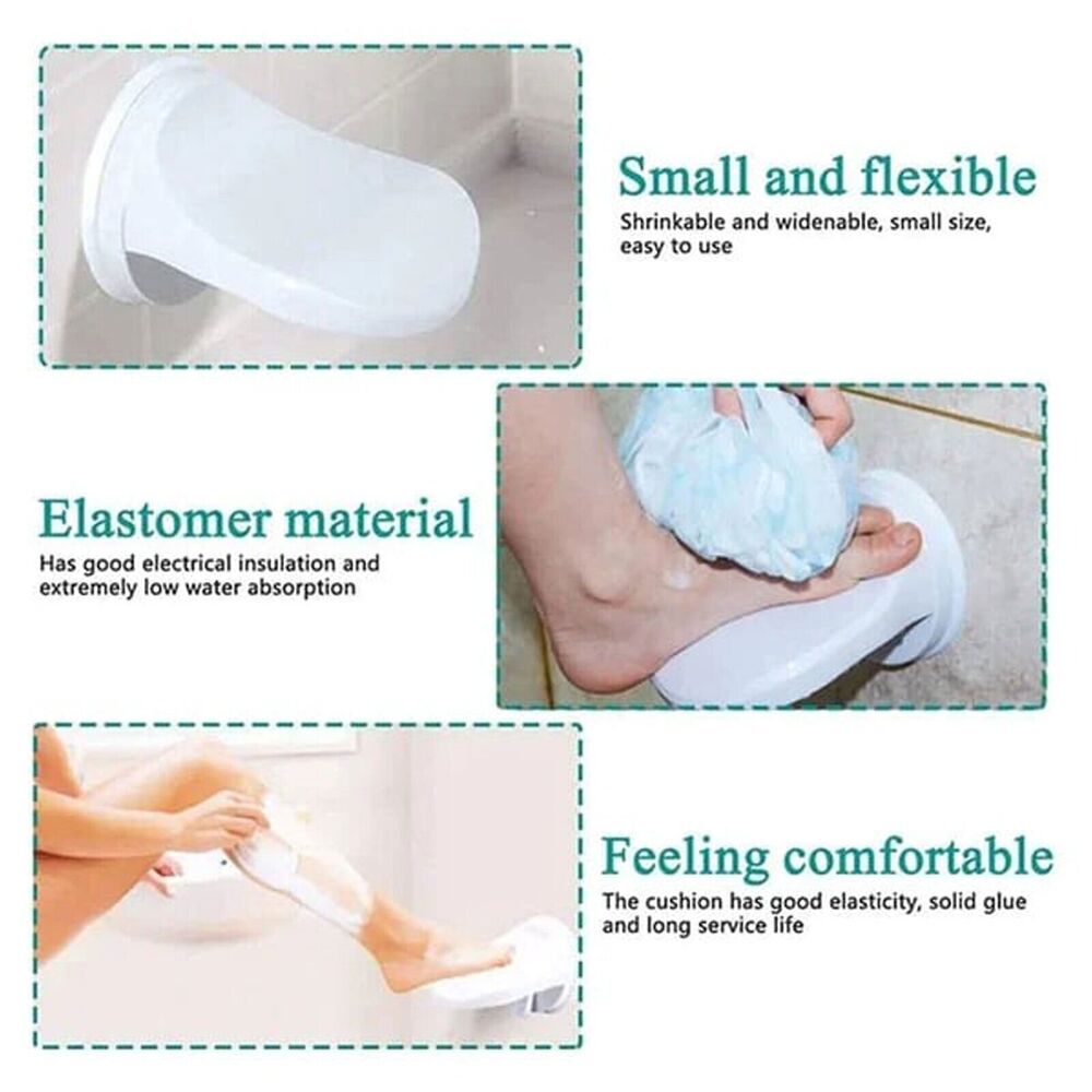 Shower Foot Rest Stand for Shaving Legs Suction Cup Bathroom Washing Feet Step