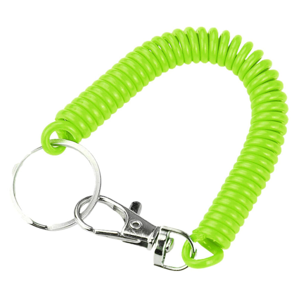 Retractable Coiled Fishing Lanyard Safety Rope Tether Grippers Rods Camping Tool