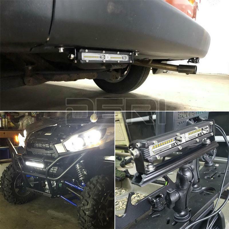 2x 7"inch Work Lights Flood LED Slim Light Bar Reverse 4WD SUV ATV 12V 24V 120W