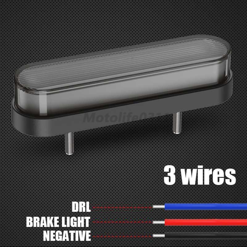 Universal Motorcycle LED Brake Stop Tail Light Rear Lamp For ATV UTV Dirt Bike