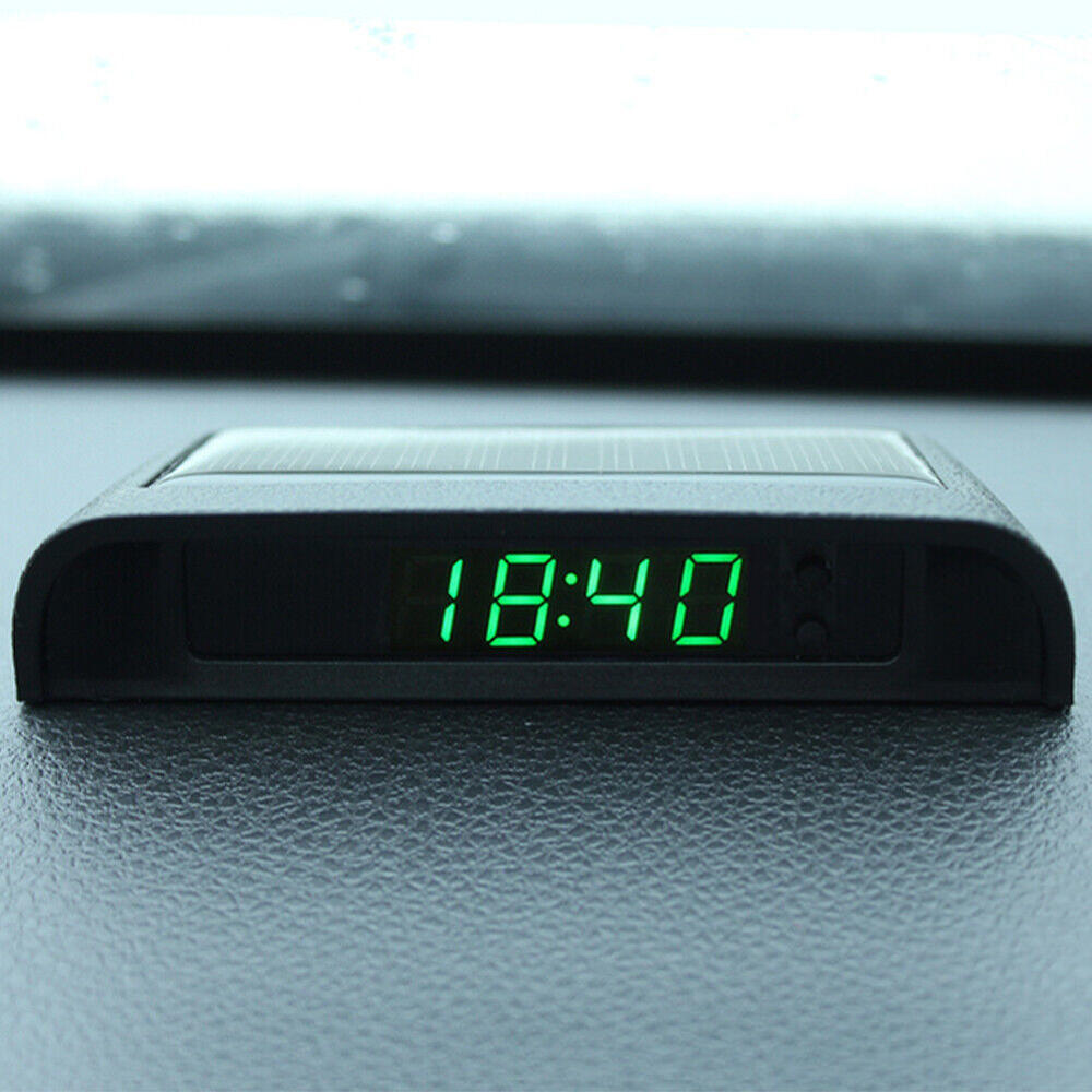 Solar Powered Dashboard Car Clock High Temperature Resistant Digital Display