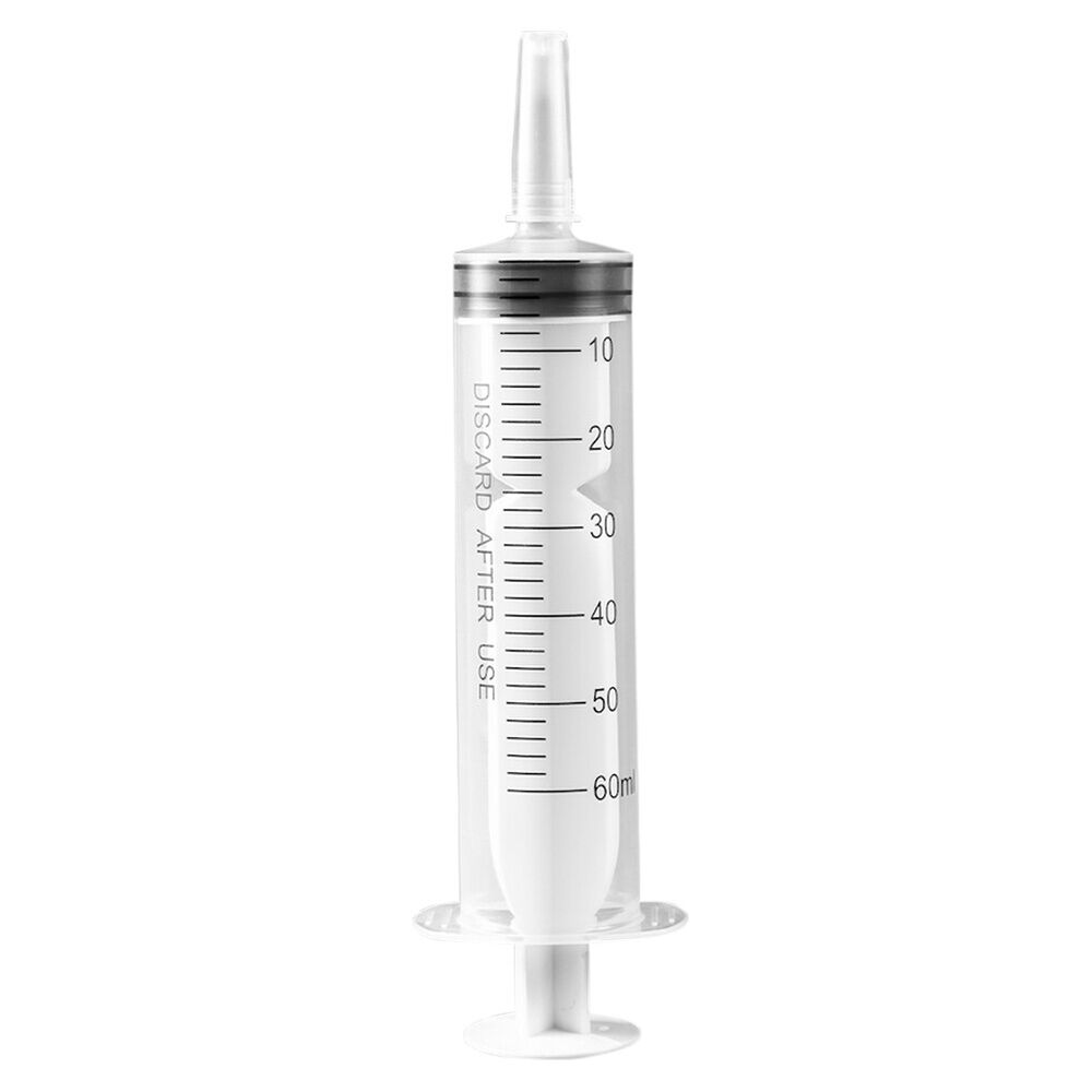 60ml Measuring Syringe Watering Refilling Liquid Syringe for Animal Food Feed