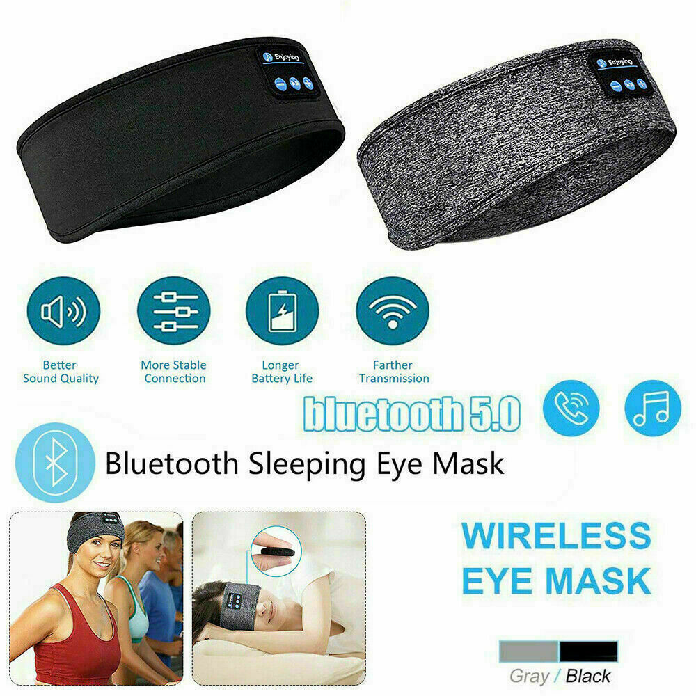 Wireless Cozy Band Sleeping Headphones Waterproof Sport Bluetooth 5.0 Headband