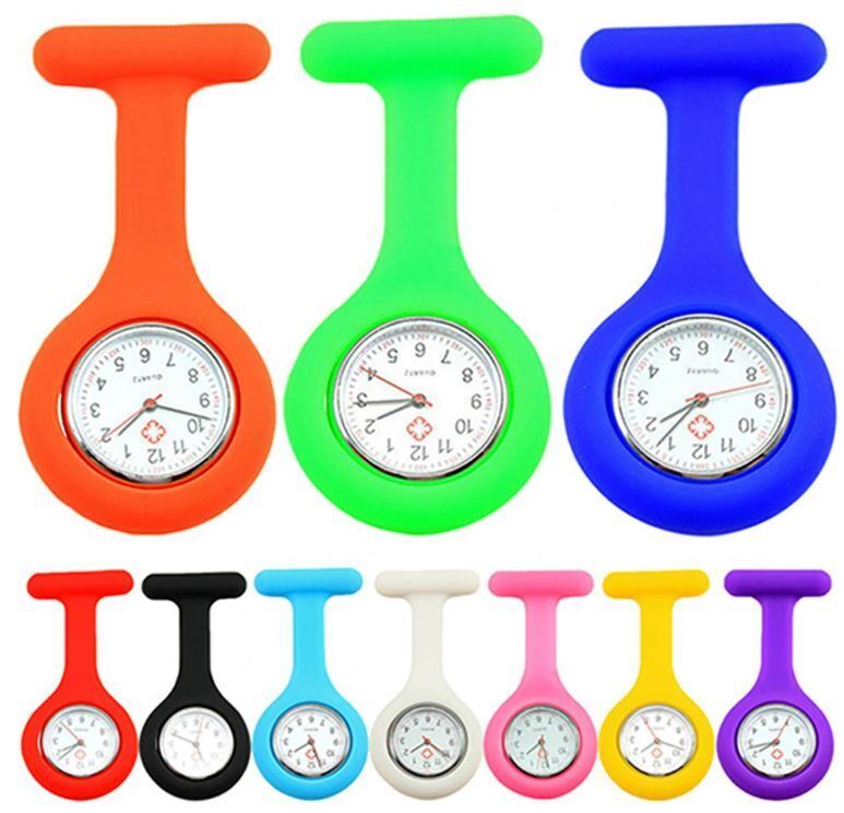 Silicone Nurse Watch Brooch Tunic Fob Nursing Nurses Pocket Pendant Watch