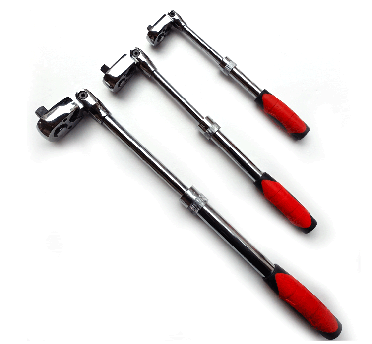 1/4" 3/8'' 1/2'' Flex Head Socket Ratchet Wrench Extendable Ratchet Auto Repair