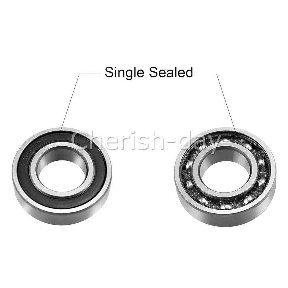 2X Radial Bearings 6001-6203 6204 2RS Rubber Seals Deep Grooved Ball Bearing-