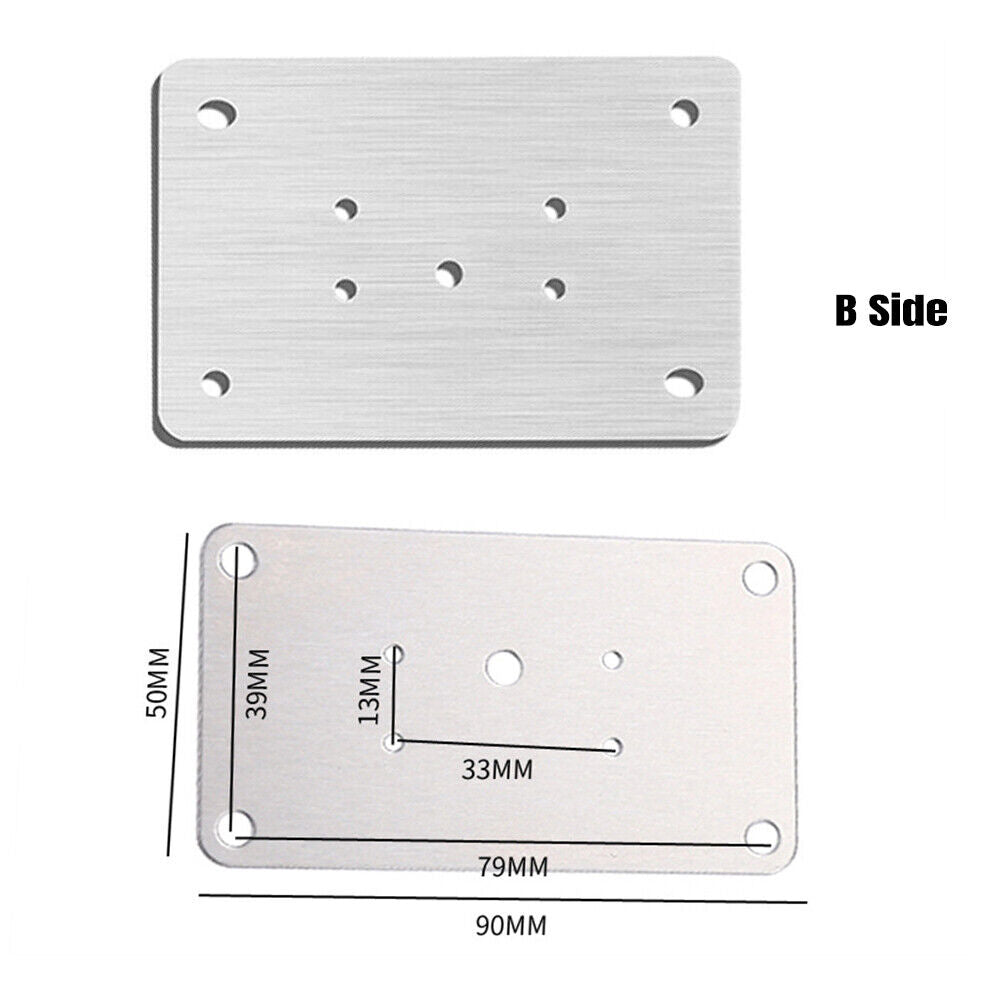 Hinge Repair Plate Rust Resistant Steel Furniture Cupboard Repair Mount Tool