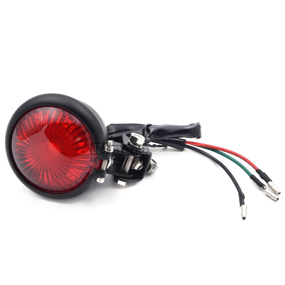 Retro Motorcycle Red LED Rear Tail Light Brake Stop Lamp For Harley Cafe Racer