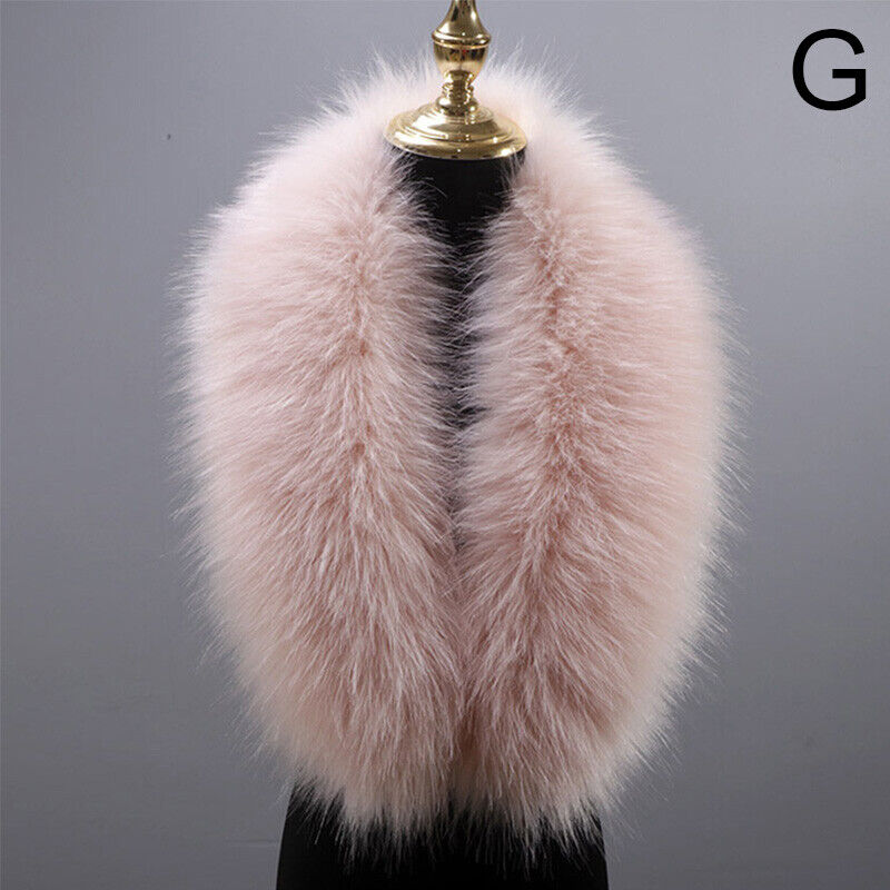 Women Winter Warm Fluffy Collar Scarf Faux Fox Fur Shawl Neck Warmer Wraps Stole