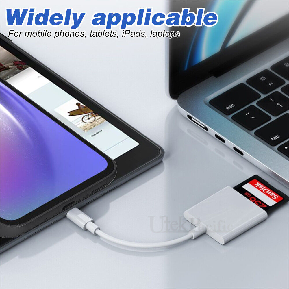 USB-C To SD Card Reader Adapter Type-C For Apple iPad Macbook iPhone 15 Samsung