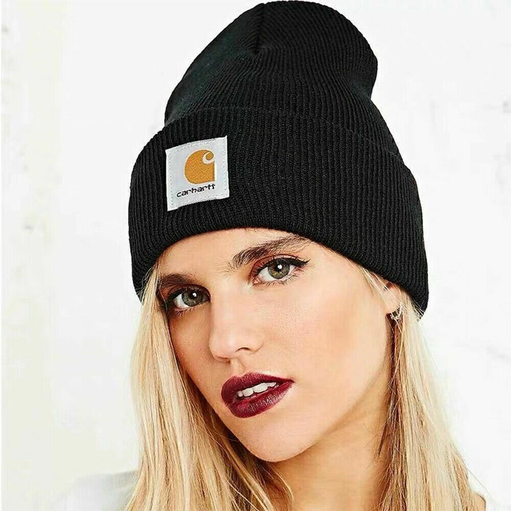 Unisex Carhart Beanie Hat Acrylic Winter Pull On Closure Knit Cap Cold-proof