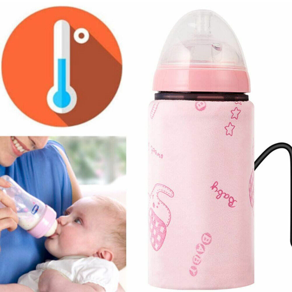 Baby Bottle Warmer Travel USB Heater Milk Pouch Portable Feeding Thermostat Bag