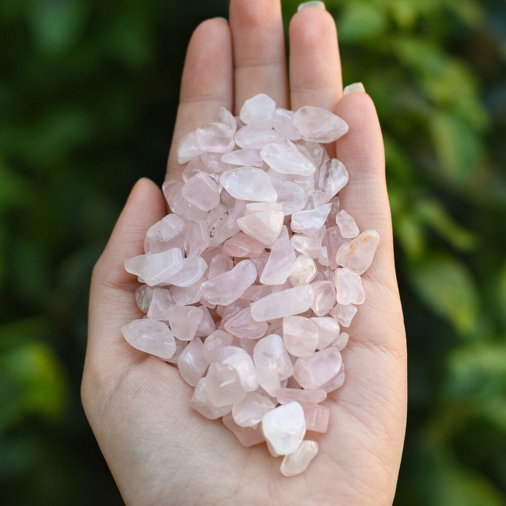 Rose Quartz Crystal Chips BULK 100g A Grade Gemstone Tumble Polished Mini