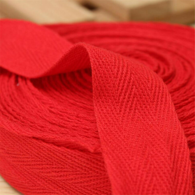 10Mx25mm Cotton Webbing Herringbone Twill Tape Sewing Strap For DIY Apron Cloth