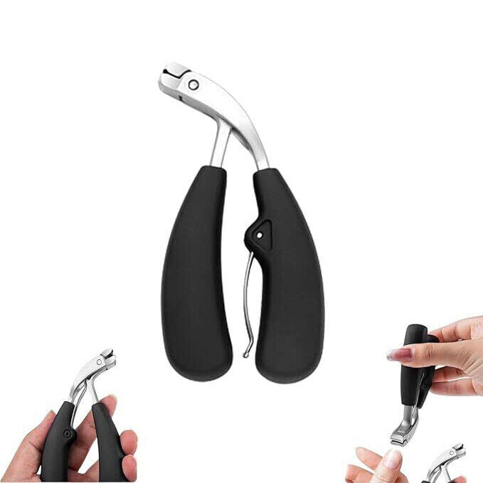 Sherum Clipmaster Pro, Ergonomic Angled Head Thick Toenail Clipper for Seniors