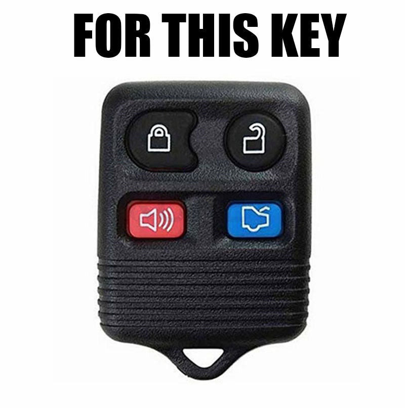 XUKEY Silicone Key Case Cover Fob Remote For Ford Escape Explorer Focus 4-Button