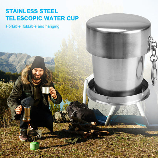 NEW Collapsible Cup Portable Camping Mug with Keychain Drinking Cup (150ml)