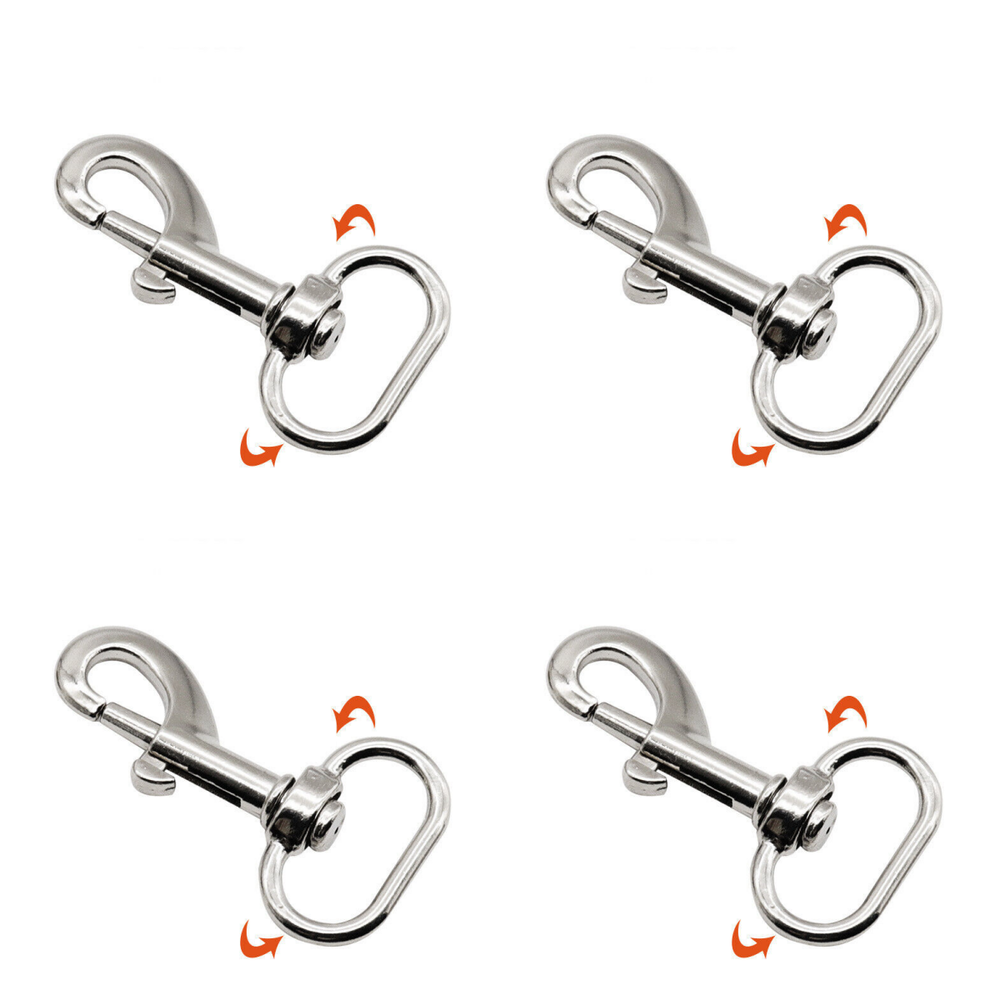 Mini Aluminum Alloy Keychain Making Snap Spring Clip Hook For Pets Carabiner 360