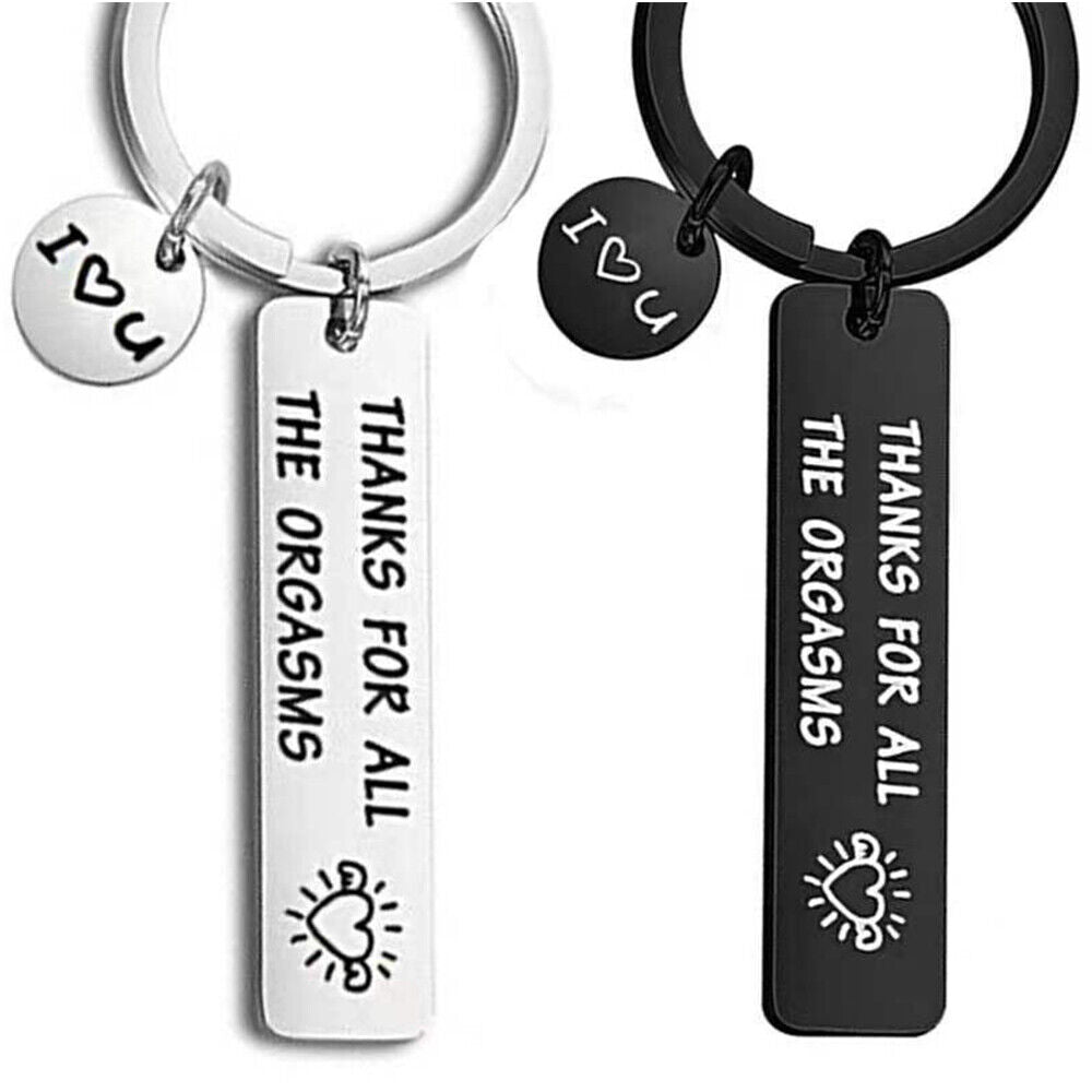 2xTHANKS FOR ALL THE ORGASMS FUNNY FRIENDS COUPLE GIFT KEY RING KEYCHAIN KEYRING