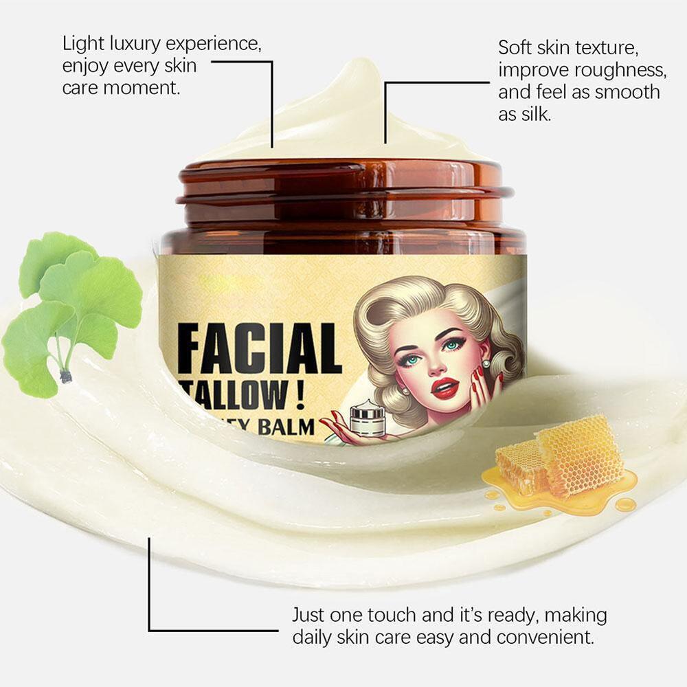 Whipped Beef Tallow and Honey Balm,Grass Fed Grass Finished Face Cream,BodyCream