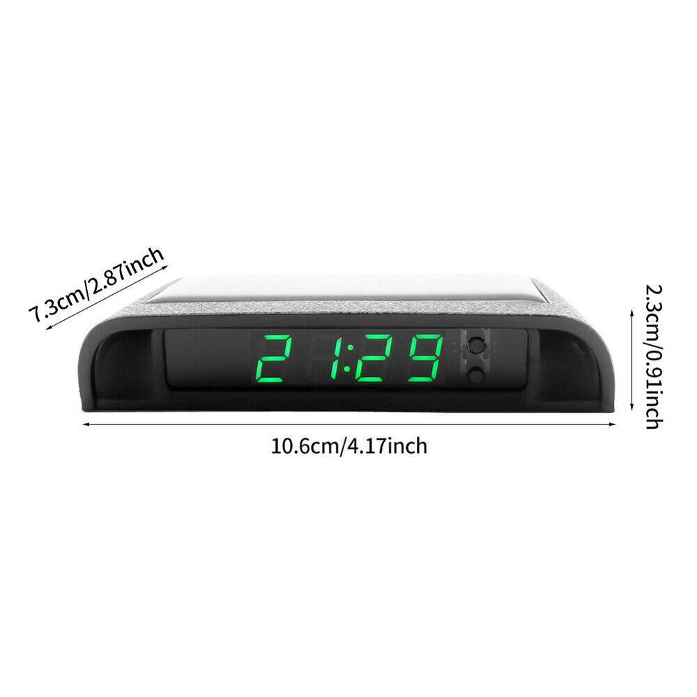 Solar Powered Dashboard Car Clock High Temperature Resistant Digital Display