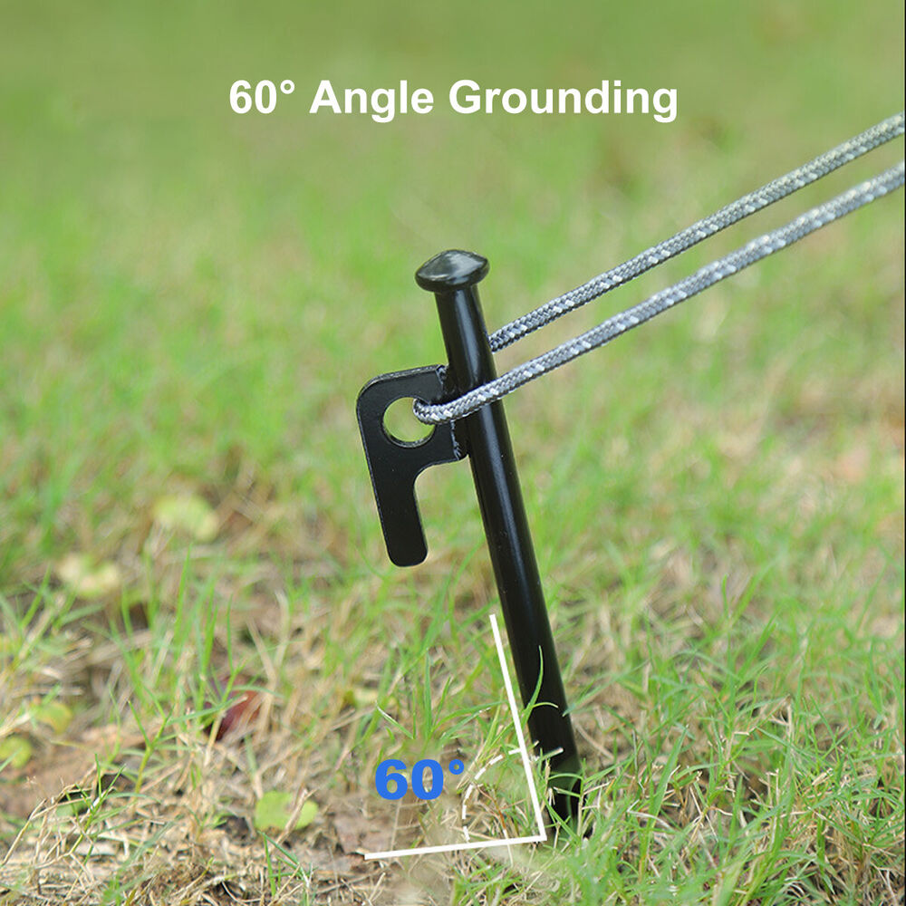 Heavy Duty Tent Pegs Steel Camping Hiking Outdoor Ground Stakes Metal Nail