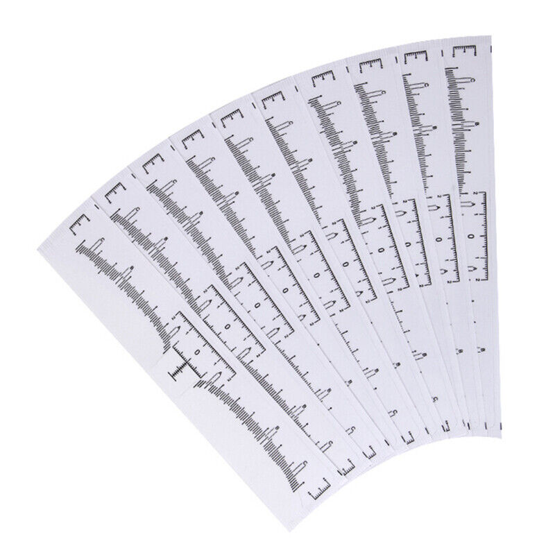 100pcs Microblading Eyebrow Brow Measure Ruler Sticker Brow Tattoo Makeup Tool