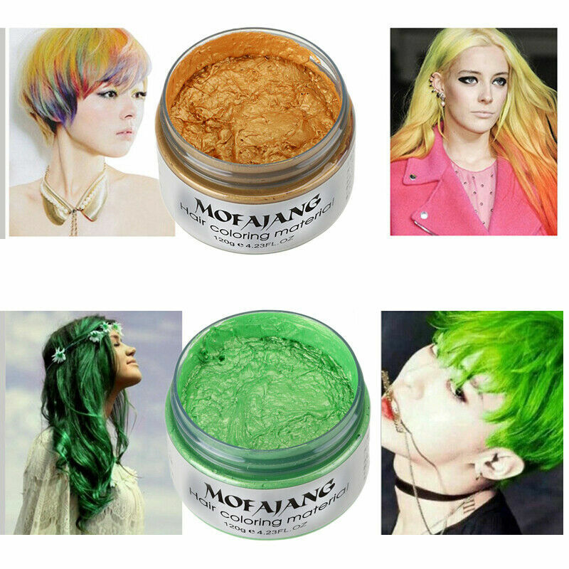 Hair Color Wax Mud Hair Dye Styling Cream DIY Coloring Unisex